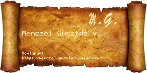 Menczel Gusztáv névjegykártya